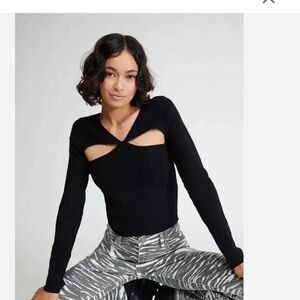 Kendall & Kylie late night cut out V-neck sweater- Pac Sun